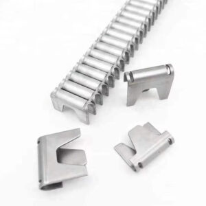 Mattress clinch clips used for securing fabric