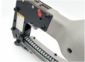 "Inside view of pneumatic c-ring tool chamber"