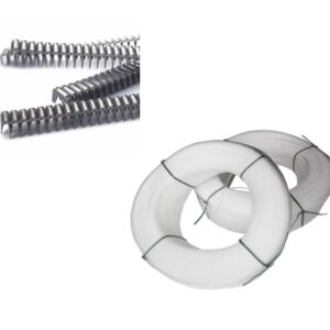 "Plastic wire coil with M45 clips loaded for use"