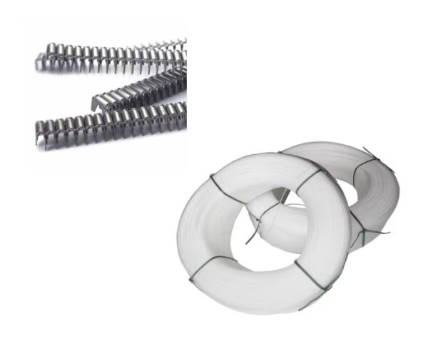 "Plastic wire coil with M45 clips loaded for use"